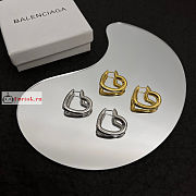 Balenciaga Loop Heart Earrings - 2