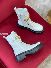 Fendigraphy Leather Biker Boots  - 5