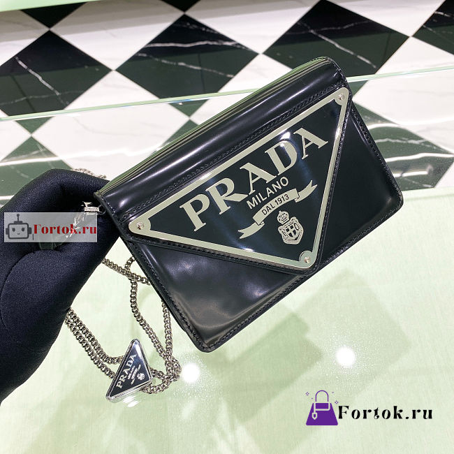 Prada Milano Shoulder Bag with Logo Plaque 17x9.5x3.5cm - 1