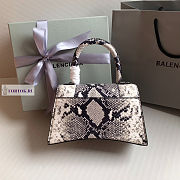 Balenciaga Hourglass Snake-print Tote Bag 23x10x14cm - 3