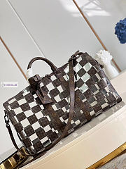 LV Keepall Bandoulière Monogram Chess 50 - 1