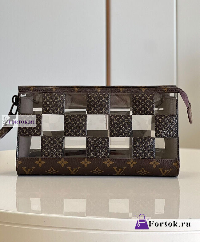 LV Standing Pouch Monogram Chess 29x15x9cm - 1