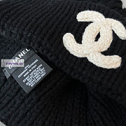 Chanel Wool Hat and Scarf Black - 5