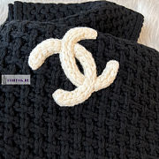 Chanel Wool Hat and Scarf Black - 3