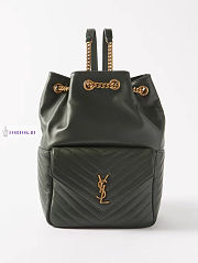 Ysl Joe Backpack In Lambskin Vert Fonce 22x29x15cm - 1