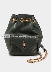 Ysl Joe Backpack In Lambskin Vert Fonce 22x29x15cm - 6