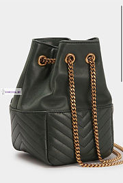 Ysl Joe Backpack In Lambskin Vert Fonce 22x29x15cm - 3