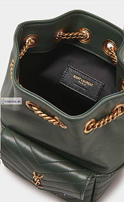Ysl Joe Backpack In Lambskin Vert Fonce 22x29x15cm - 2