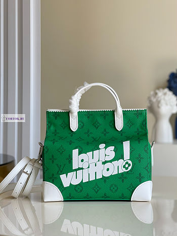 LV Litter Bag Monogram Green M80815 24x21x12cm