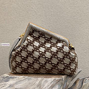 Fendi First FF Logo Velvet Large Bag 32.5x15x23.5cm - 5