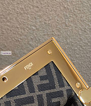 Fendi First FF Logo Velvet Large Bag 32.5x15x23.5cm - 6