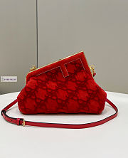 Fendi First FF Logo Red Bag 32.5x15x23.5cm - 1