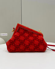 Fendi First FF Logo Red Bag 32.5x15x23.5cm - 3