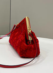 Fendi First FF Logo Red Bag 32.5x15x23.5cm - 4