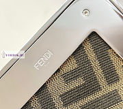 Fendi First Small Silver Leather Bag 32.5x15x23.5cm - 3