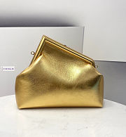 Fendi First Small Gold Leather Bag 32.5x15x23.5cm - 4