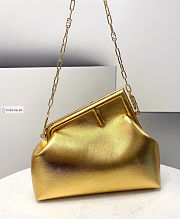 Fendi First Small Gold Leather Bag 32.5x15x23.5cm - 3