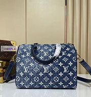 LV Speedy Bandouliere 25 Denim Blue M59609 25x19x15cm - 1