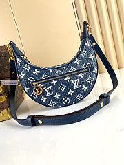 LV Loop Monogram Circle in Denim Bag M81166 23x13x6cm - 1