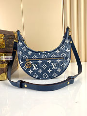 LV Loop Monogram Circle in Denim Bag M81166 23x13x6cm - 3