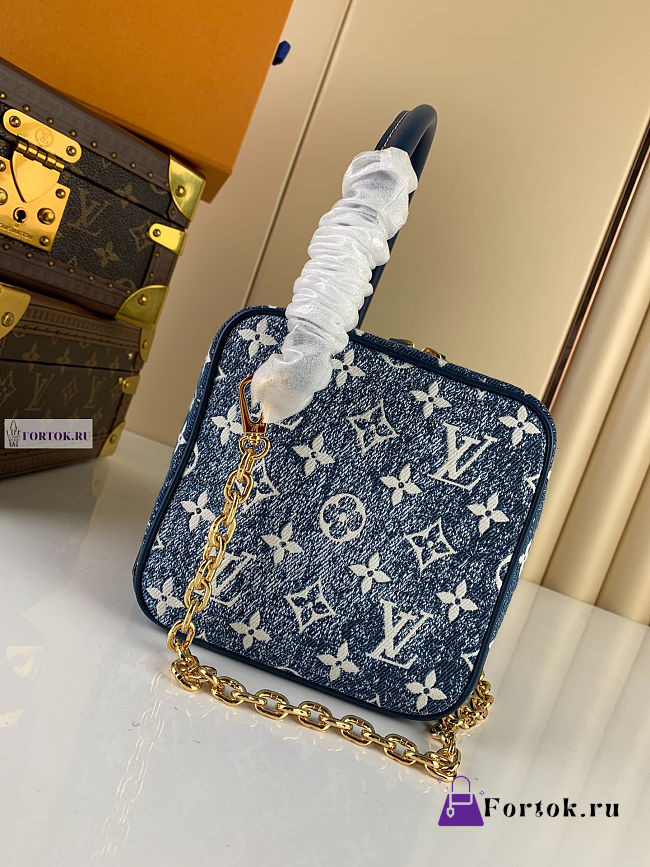 LV Square Denim Blue Bag M59611 16x16x16 - 1