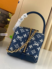 LV Square Denim Blue Bag M59611 16x16x16 - 2