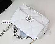 Chanel 19 White Silver Hardware 26cm - 4