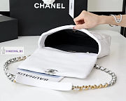Chanel 19 White Silver Hardware 26cm - 2