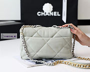 Chanel 19 Light Green Silver Hardware 26cm - 3