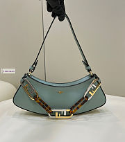 Fendi O'Lock Swing Mint Green Leather Pouch 32x6x12cm - 1