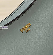 Fendi O'Lock Swing Mint Green Leather Pouch 32x6x12cm - 4