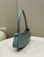 Fendi O'Lock Swing Mint Green Leather Pouch 32x6x12cm - 6