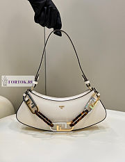 Fendi O'Lock Swing Camellia Leather Pouch 32x6x12cm - 1