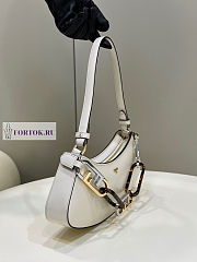 Fendi O'Lock Swing Camellia Leather Pouch 32x6x12cm - 4