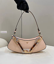 Fendi O'Lock Swing Pink Leather Pouch 32x6x12cm - 1