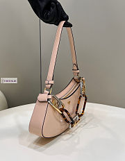 Fendi O'Lock Swing Pink Leather Pouch 32x6x12cm - 6