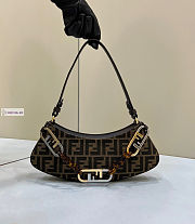 Fendi O'Lock Swing FF Logo Dark Brown 32x6x12cm - 1