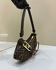 Fendi O'Lock Swing FF Logo Dark Brown 32x6x12cm - 6