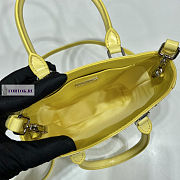 Prada Small Satin Tote Bag with Crystals Pineapple Yellow 17.5x15x5cm - 6