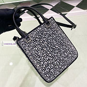 Prada Small Satin Tote Bag with Crystals Black 17.5x15x5cm - 4