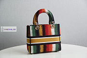 Dior Medium Lady D-Lite Bayadère D-Stripes 24x20x11cm - 5
