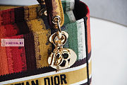 Dior Medium Lady D-Lite Bayadère D-Stripes 24x20x11cm - 3
