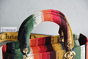 Dior Medium Lady D-Lite Bayadère D-Stripes 24x20x11cm - 4