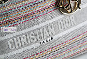 Dior Medium Lady D-Lite Bayadère D-Stripes Vintage 24x20x11cm - 6