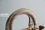 Dior Medium Lady D-Lite Bayadère D-Stripes Vintage 24x20x11cm - 5