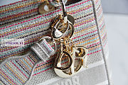 Dior Medium Lady D-Lite Bayadère D-Stripes Vintage 24x20x11cm - 3