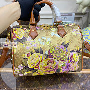 LV Speedy Bandouliere 25 Floral Bag 25x19x15cm - 2