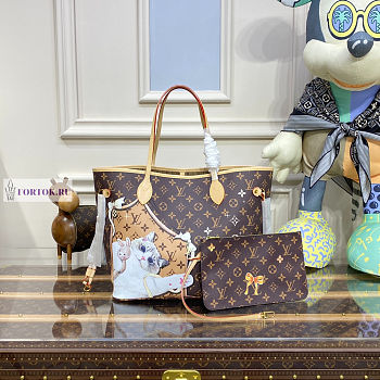 LV Neverfull MM Kitty 32x29x17cm