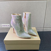Christian Louboutin Sparkling White Boots 10cm - 3