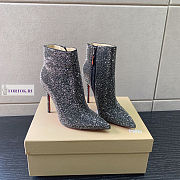 Christian Louboutin Sparkling Black Boots 10cm - 4